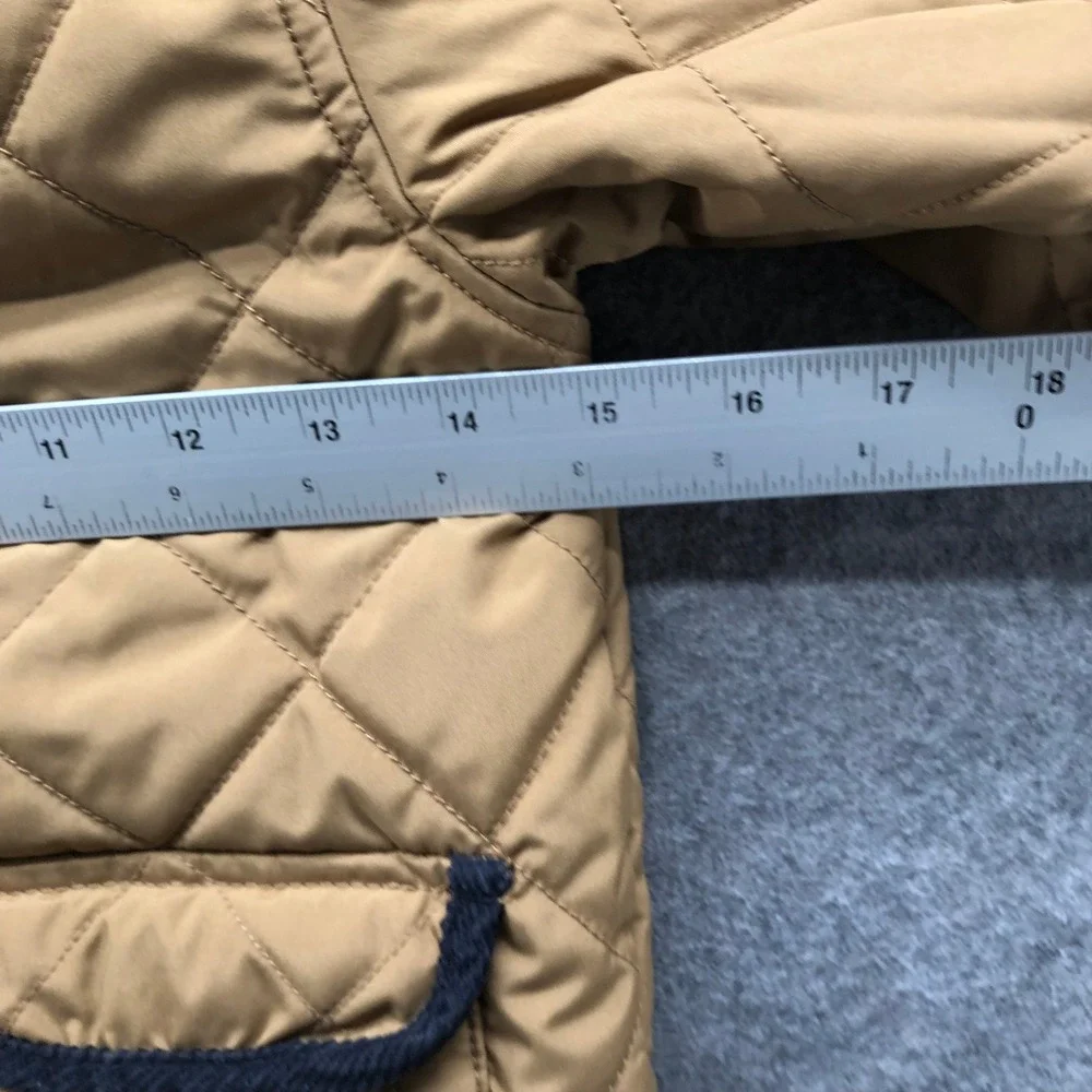Gymboree‎ Quilted Barn Jacket Kids 4T-5T Tan Corduroy Collar Snap Button Lined